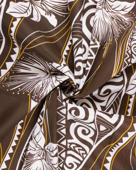 Polynesian fabric VAI Brown - Tissushop